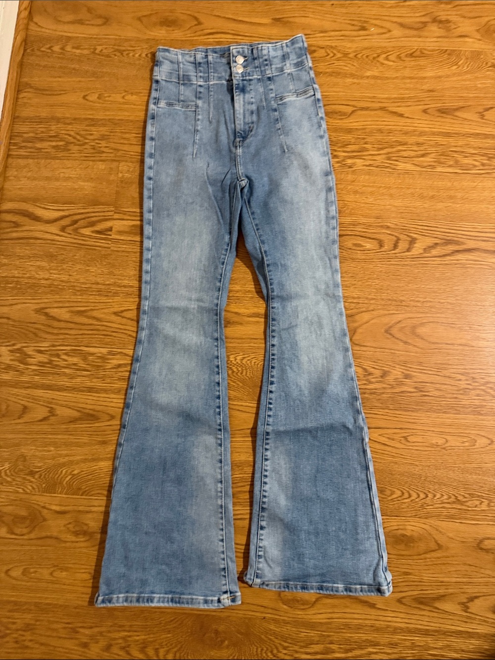 We The Free Light Blue High-Rise Flare Jeans size 28